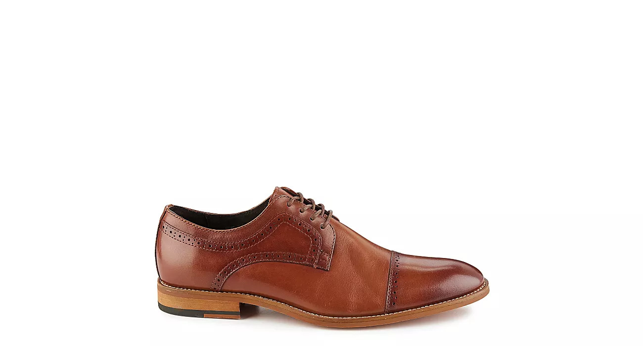 Stacy Adams Mens Dickinson Cap Toe Oxford - Cognac | Rack Room Shoes