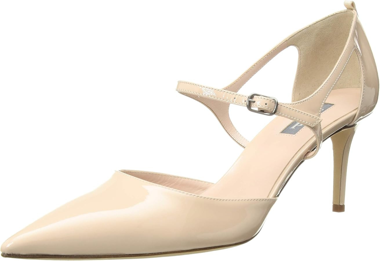 Sarah Jessica Parker Women's Phoebe Mary Jane Pointed Toe D'Orsay Ankle Strap Dress Pump | Amazon (US)