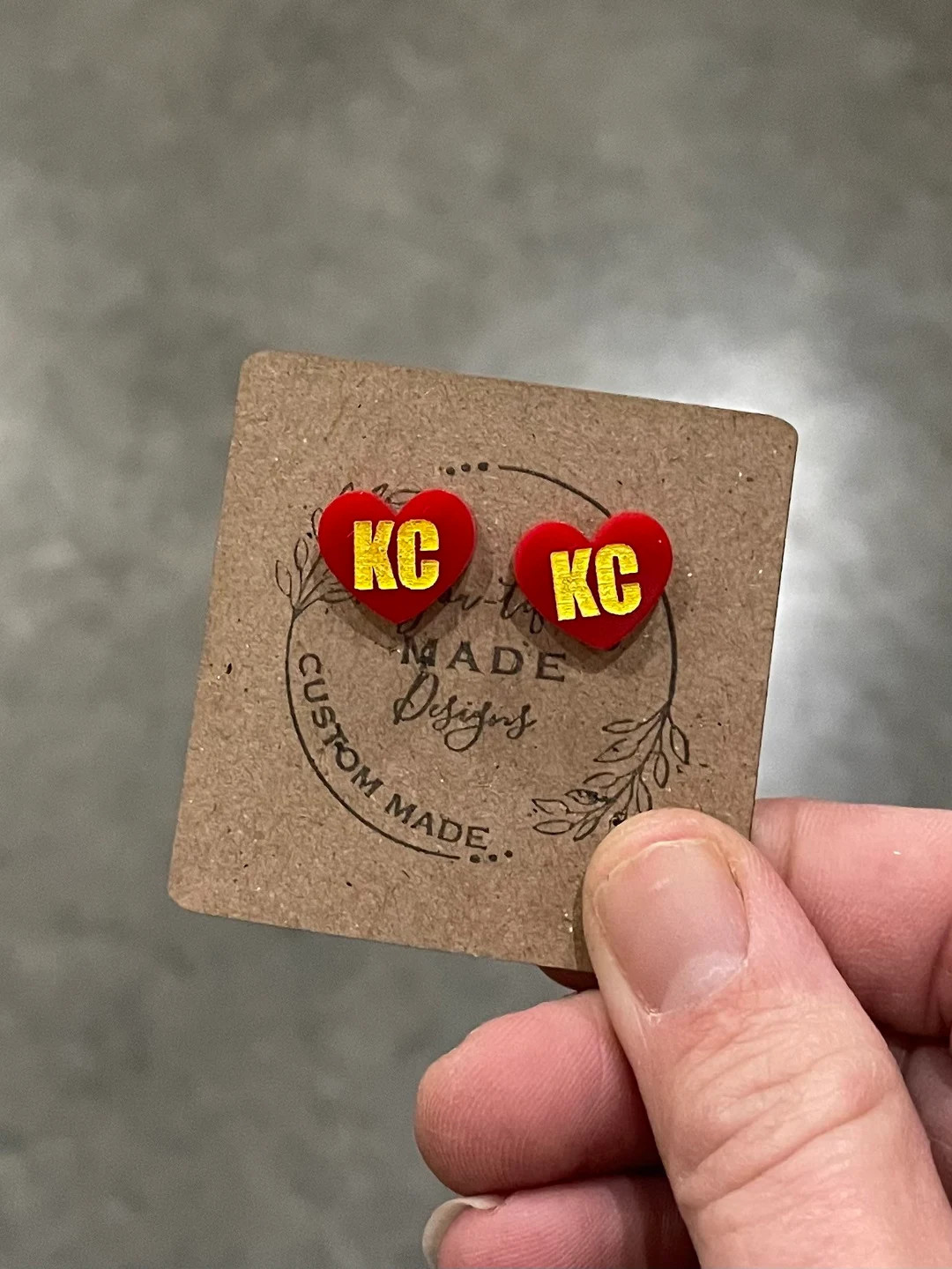 Kansas City Arrowhead Red Stud Earrings, Chiefs Football, Football Gift for Her, Chiefs Gift, Coa... | Etsy (US)