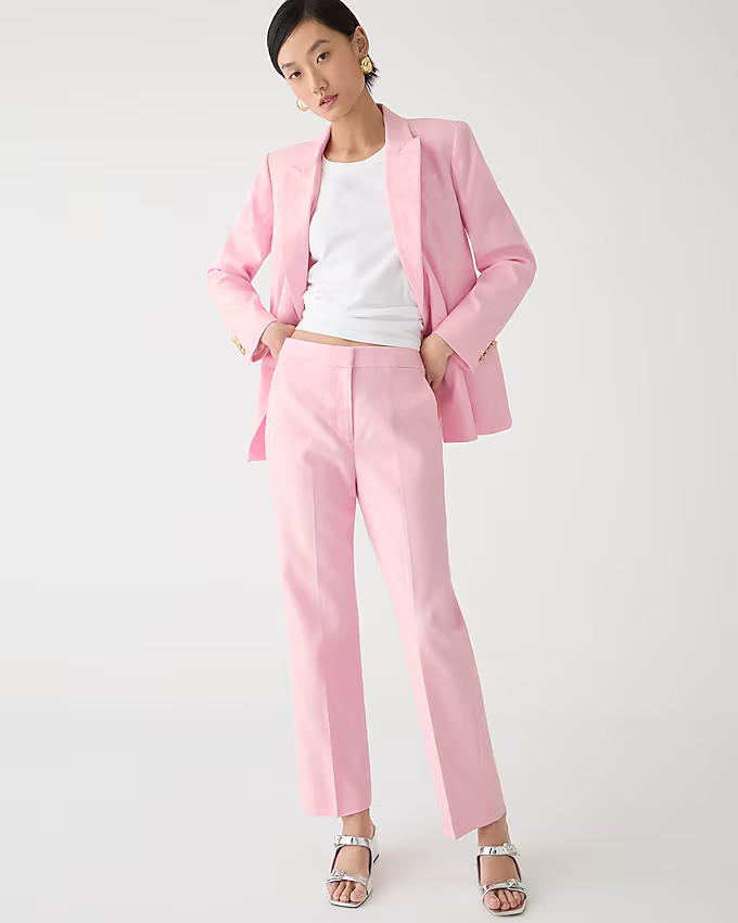 Kate straight-leg pant in stretch linen blend | J. Crew US