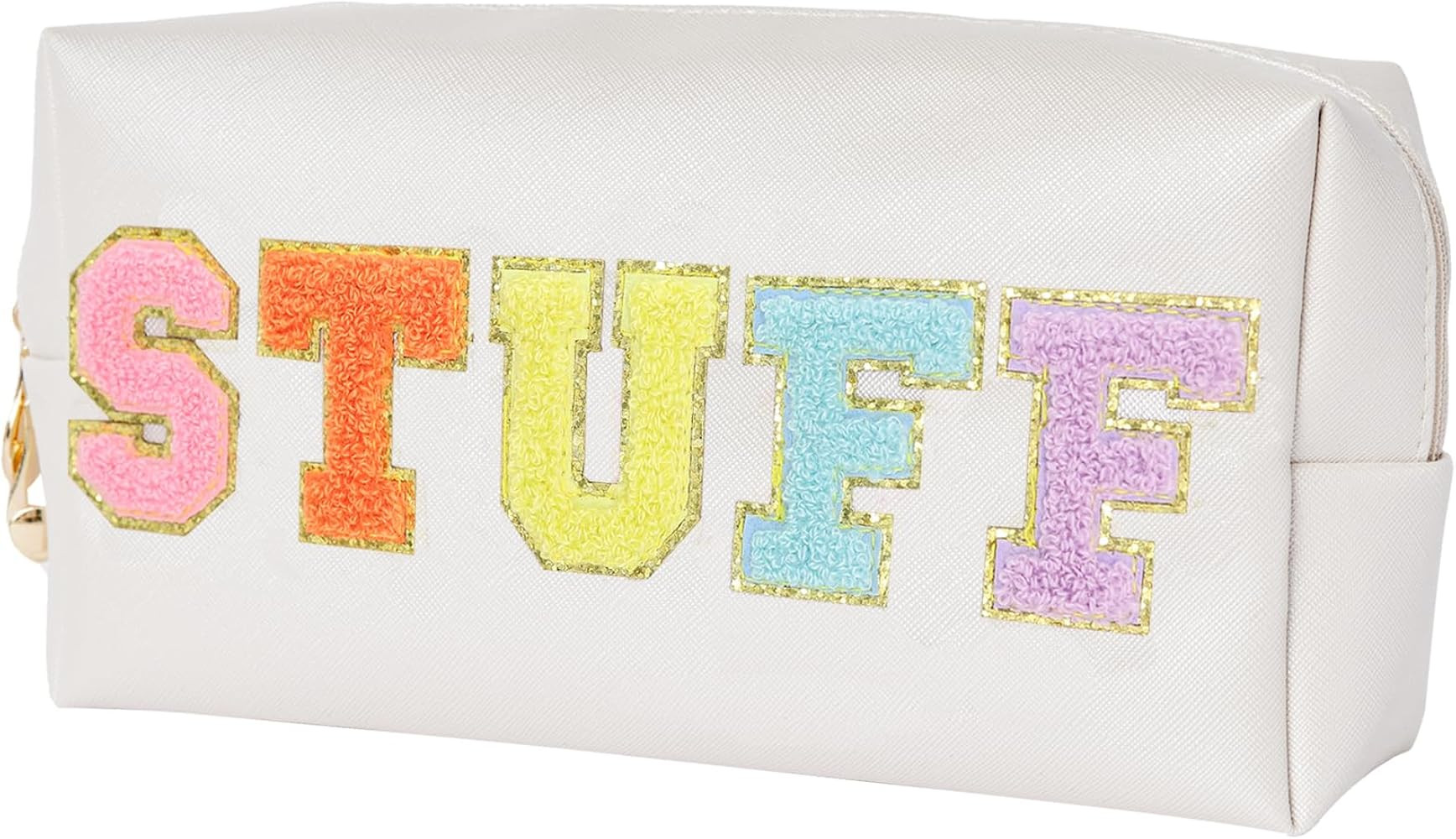 Christmas Gifts for Her Preppy Patch Stuff Portable Makeup Bag Bulk Cosmetic Bag Waterproof Trave... | Amazon (US)