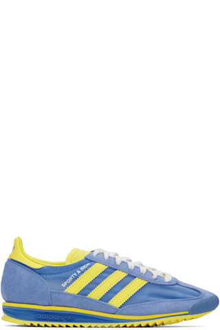 Sporty & Rich - Yellow & Blue adidas Originals Edition SL72 Sneakers | SSENSE