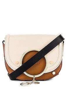 See By Chloe Mara Colorblock Medium Leather Shoulder Bag in Cement Beige from Revolve.com | Revolve Clothing (Global)