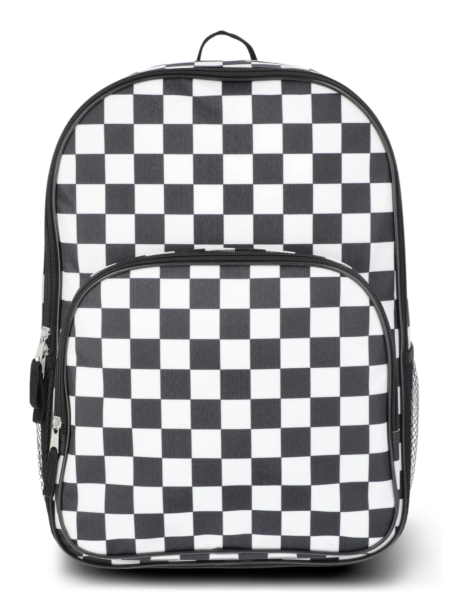 Wonder Nation Kids Unisex 17" Checkered Backpack, Black/White | Walmart (US)