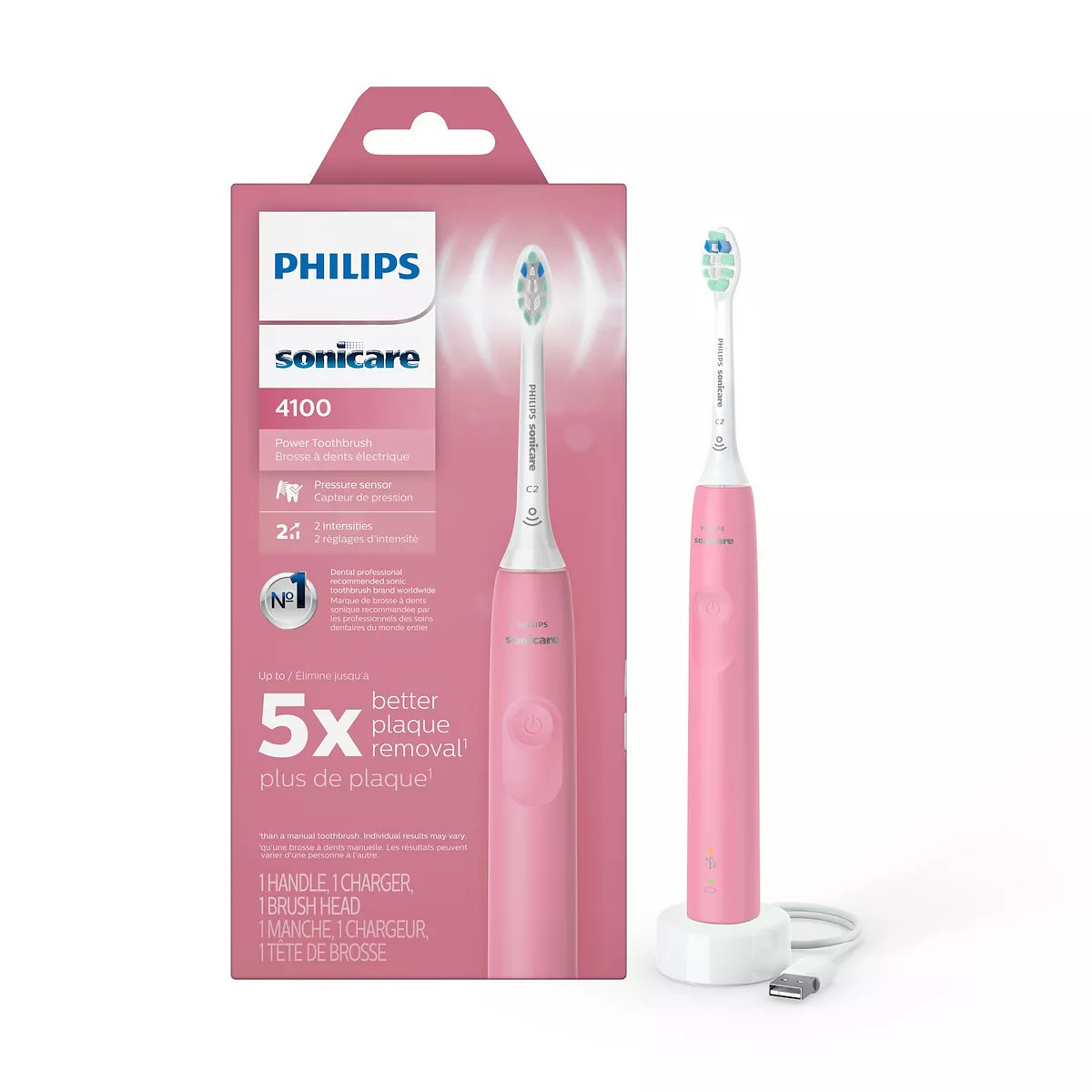 Philips Sonicare 4100 Rechargeable Electric Toothbrush with Pressure Sensor | Kohl's