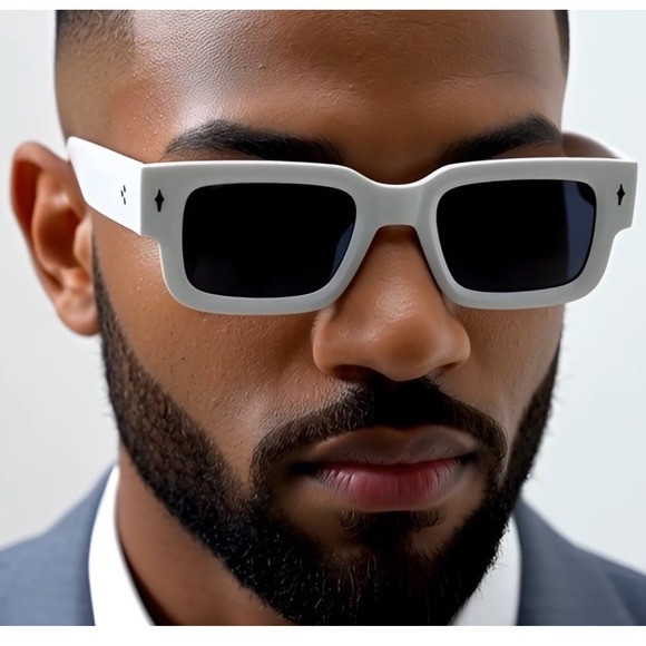 Square Sunglasses Fashion Frame White Designer Style Sun Glasses Men Fancy Gafas | Poshmark