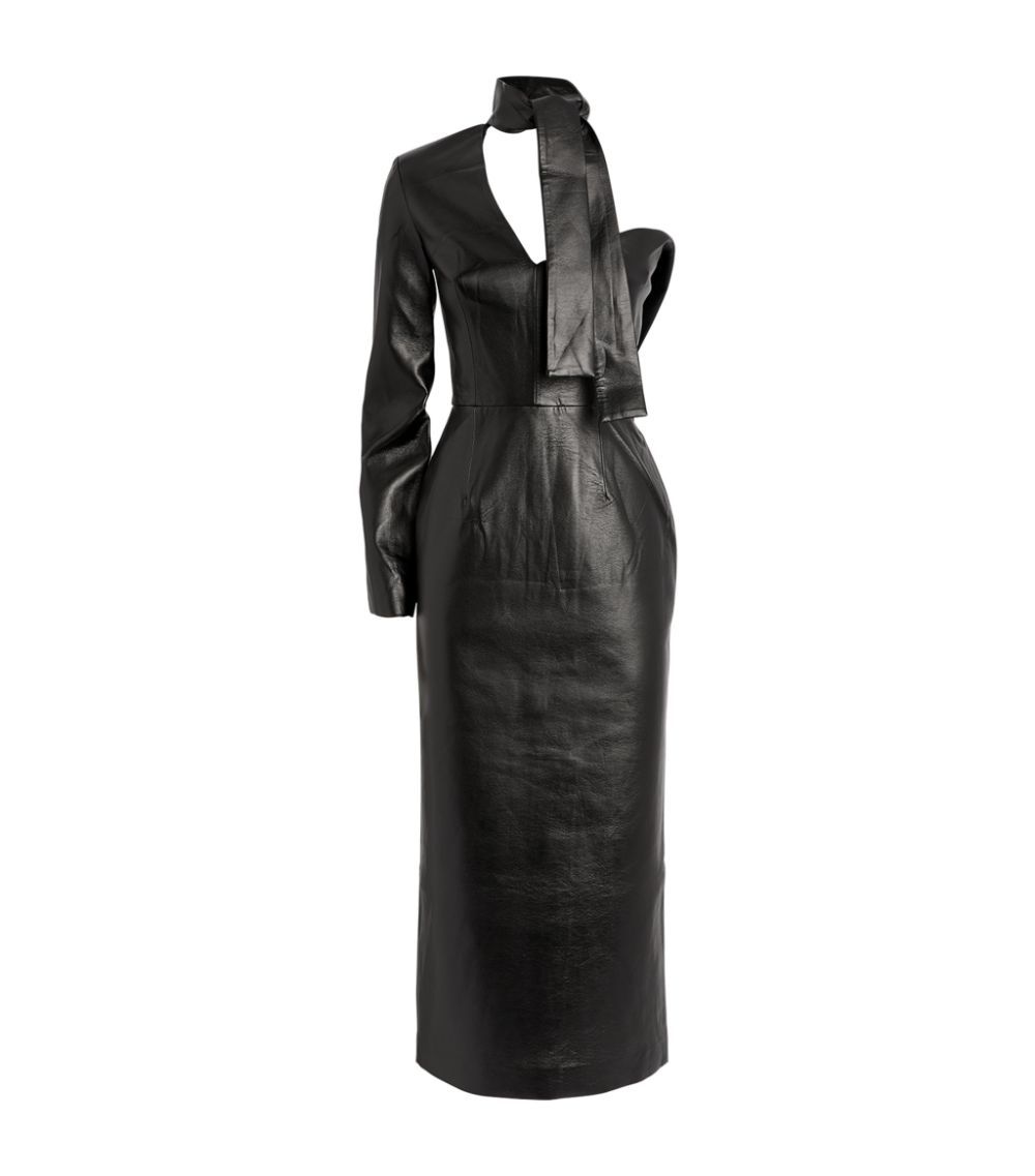 Materiel Faux Leather One-Shoulder Dress | Harrods US | Harrods