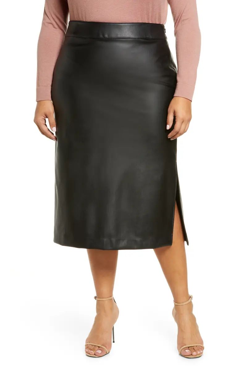 Faux Leather Midi Skirt | Nordstrom