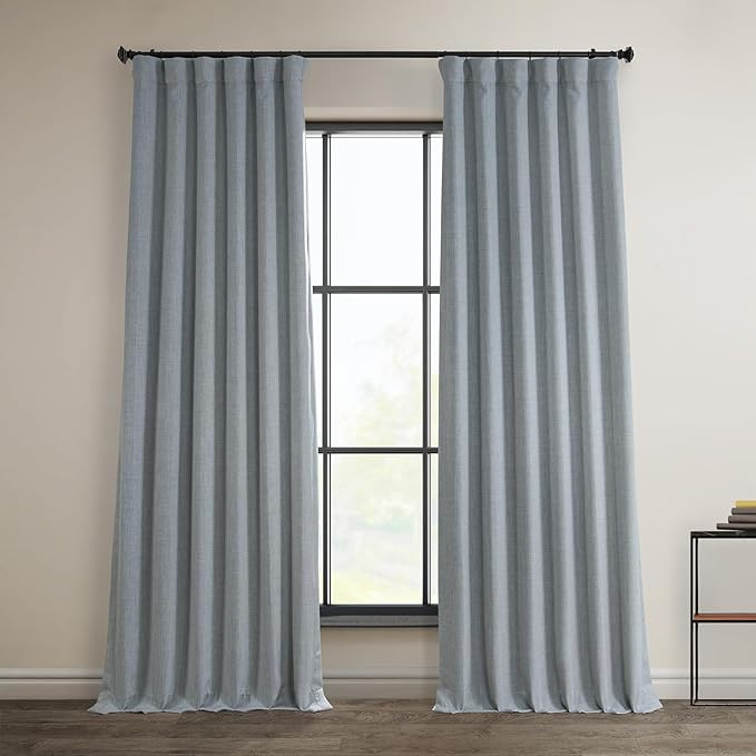 HPD Half Price Drapes Faux Linen Textured Room Darkening Curtains for Bedroom 84 Inches Long (1 P... | Amazon (US)