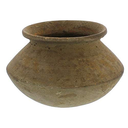 Benjara Rustic Clay Earthen Water Pot with Round Top, Brown | Amazon (US)