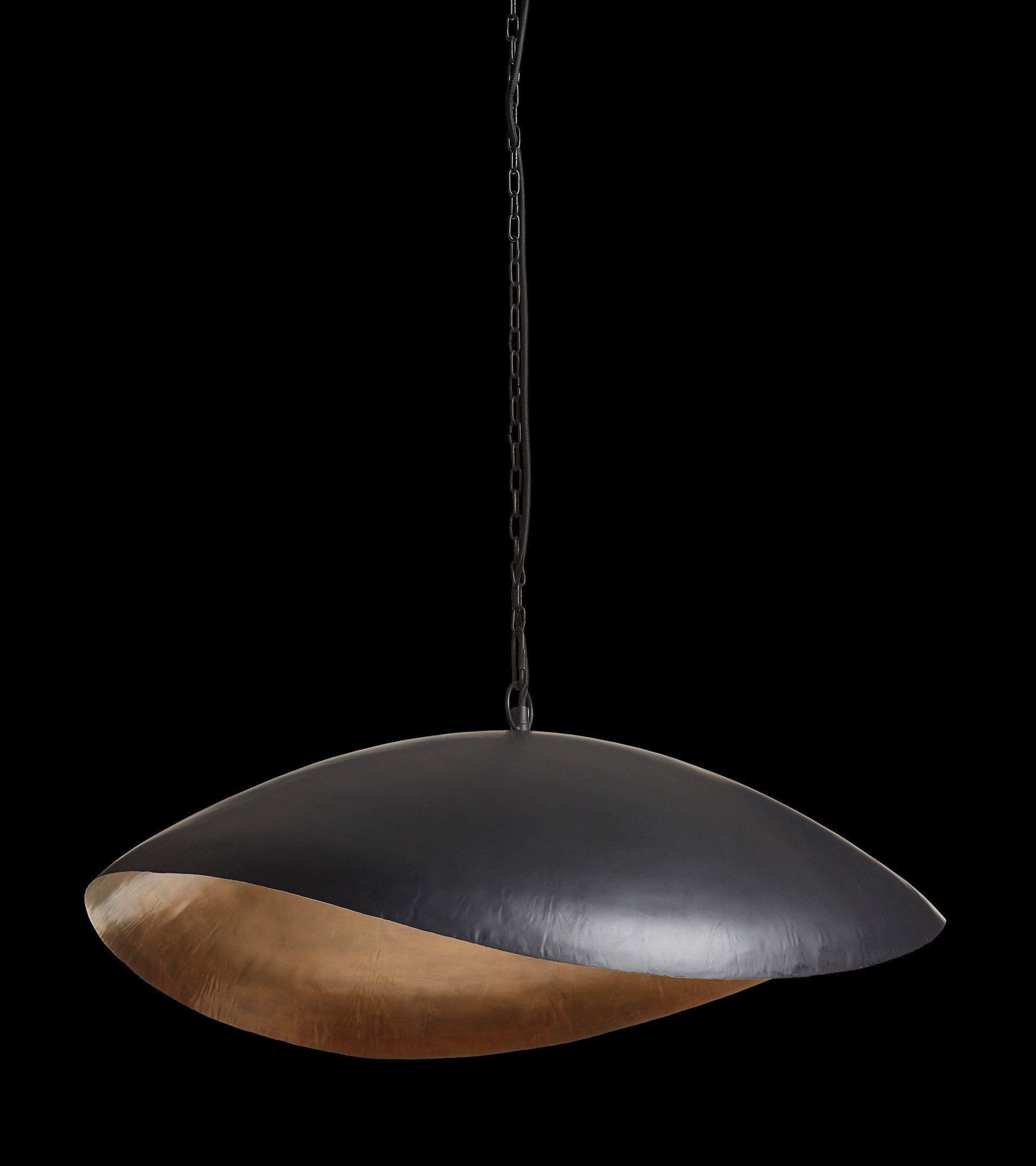 Ostra Pendant Lamp - Black/Brass | OKA US