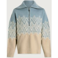 Hedda Fairisle Half Zip Knit | Varley US, Ashley Blue / L | Varley US