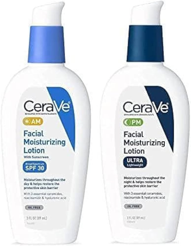 CeraVe Facial Moisturizing Lotion 3oz. AM/PM Bundle | Amazon (US)