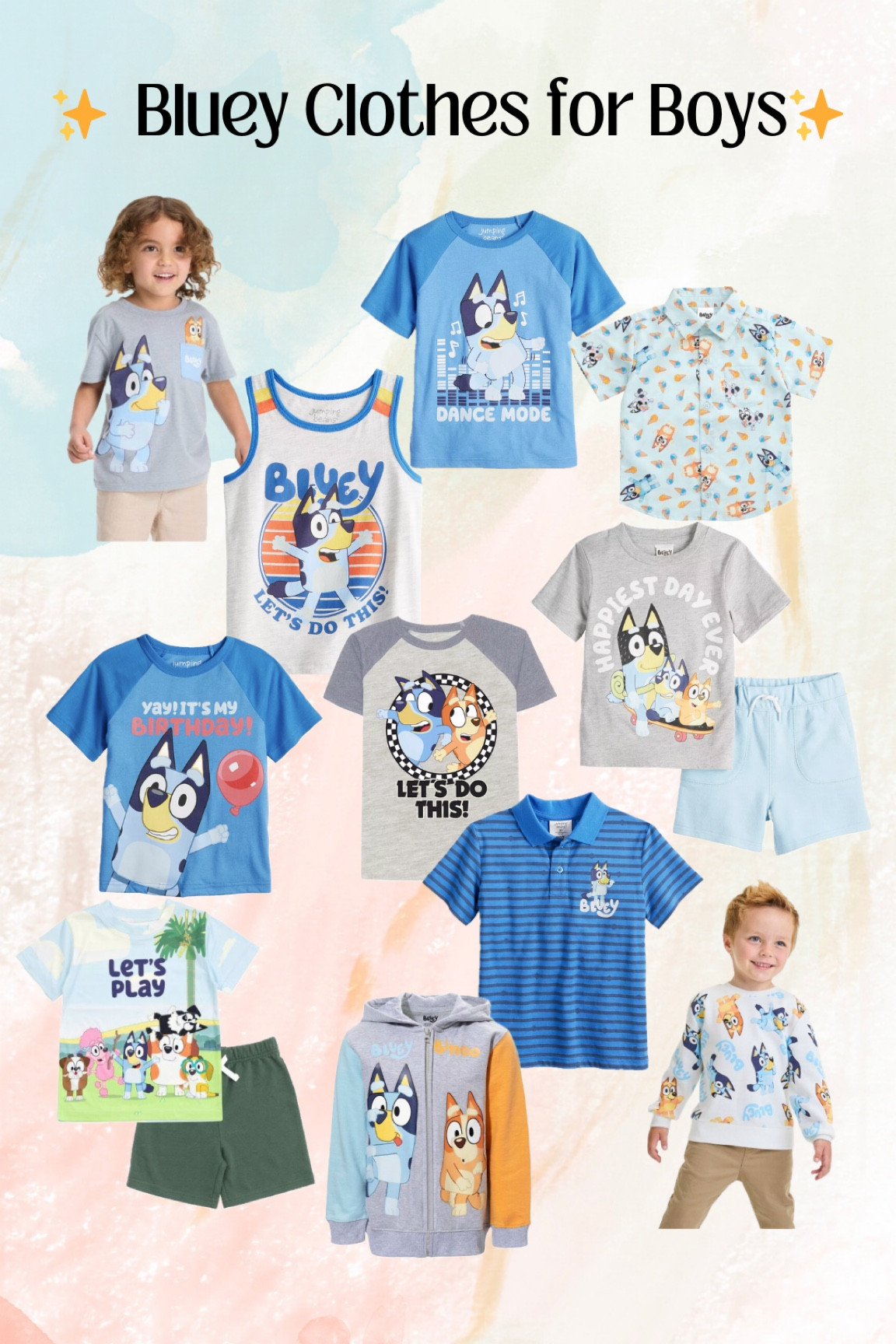 Kids Bluey clothes!
It’s all Brecken wants to wear right now. 🤗