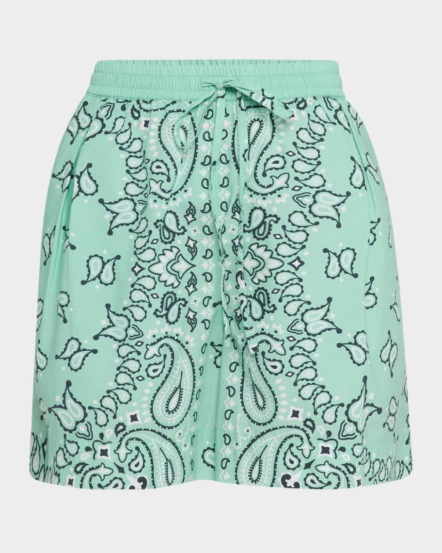 Hissels Bandana-Printed Shorts | Neiman Marcus