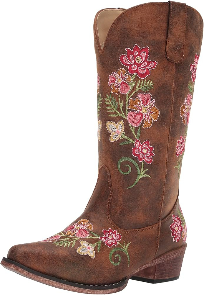 Roper Women's Riley Flowers Western Boot | Amazon (US)