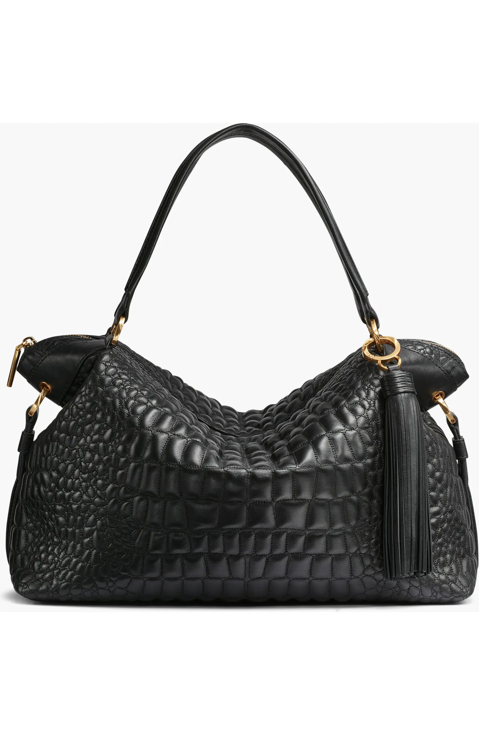 Glenwood Quilted Croc Satchel | Nordstrom