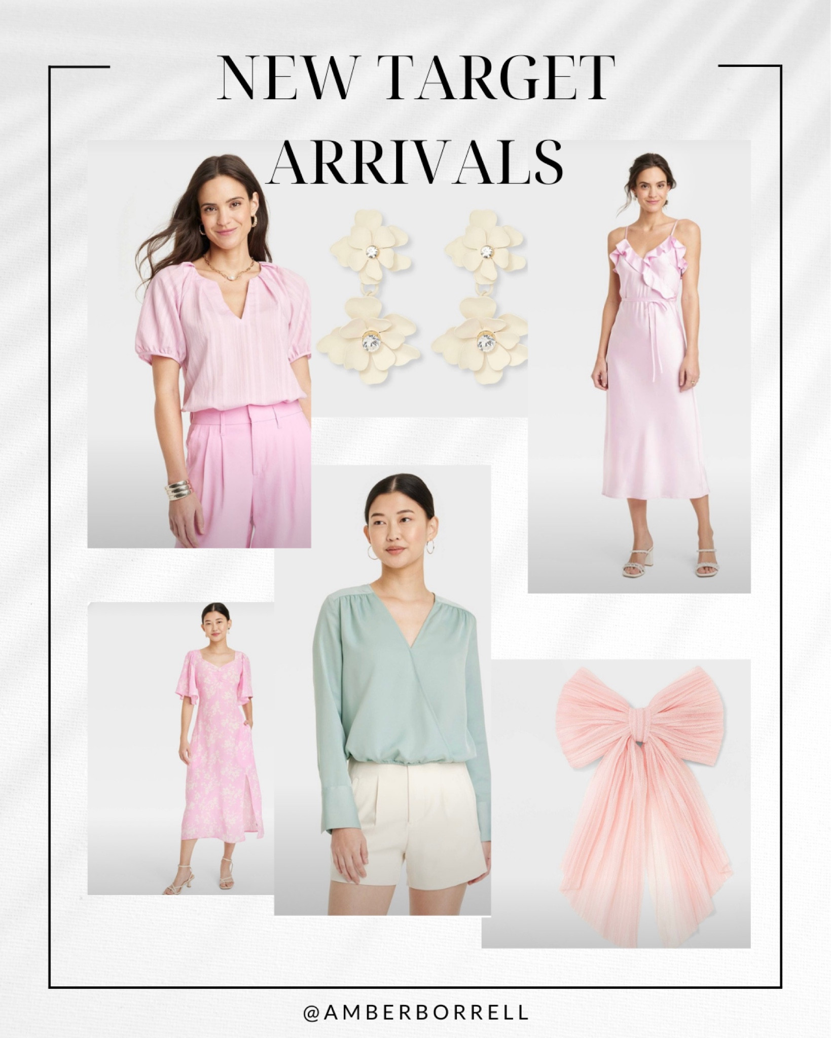 New Target arrivals in my bag! 
Pink dress
Bows
Flower earrings 
Spring style 
Valentine’s day

#LTKfindsunder50 #LTKstyletip #LTKMostLoved