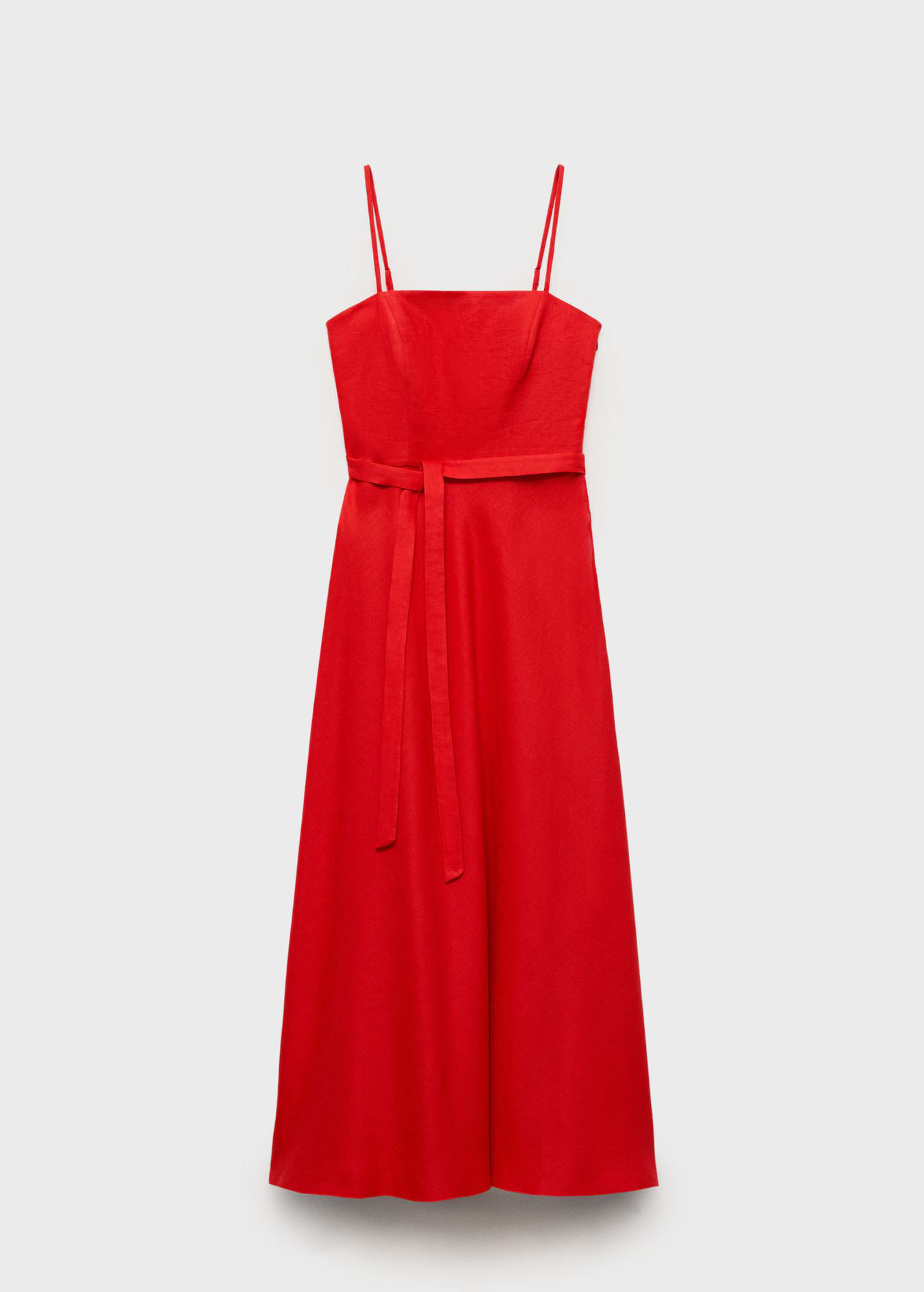 Bow linen-blend dress - Women | MANGO USA | Mango (US/MX/AU)