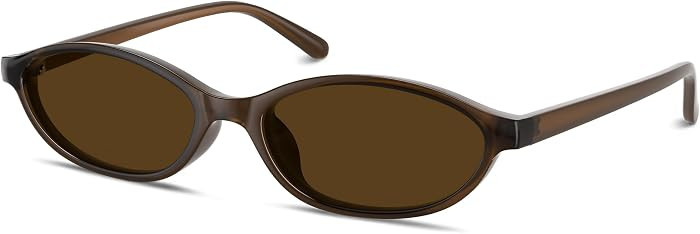 Womens Oval Sunglasses 90s Retro Cat Eye Glasses UV400 Shades | Amazon (US)