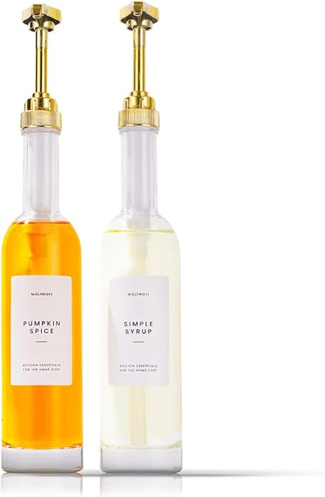 MoliMoli Coffee Syrup Dispenser for Coffee Bar, 350mlCoffee Pump Dispenser, Glass Syrup Bottle w.... | Amazon (US)