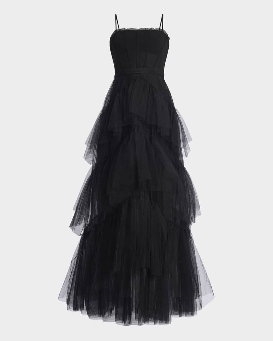 Oly Ruffle Tiered Corset Gown | Neiman Marcus