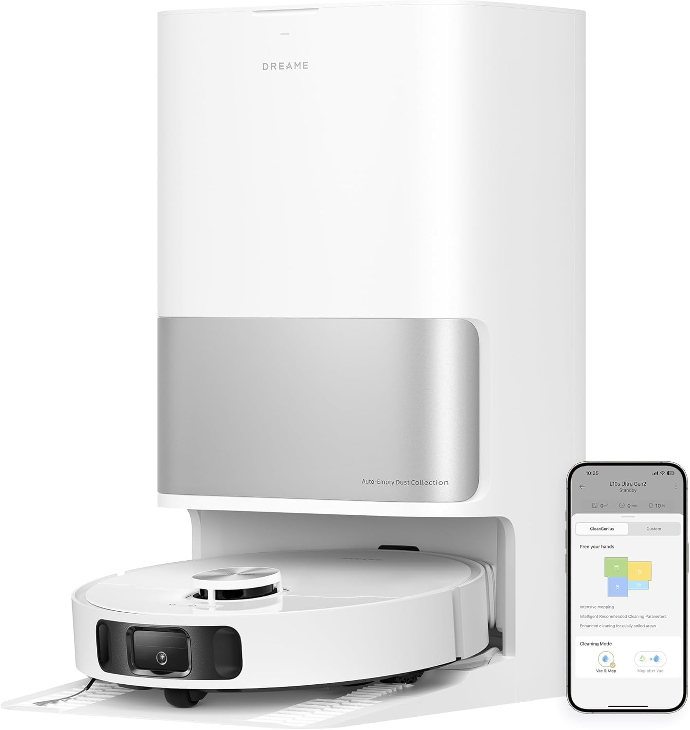 dreame L10s Ultra Gen 2 Robot Vacuum and Mop, 10,000Pa Suction, MopExtend Technology, All-in-One ... | Amazon (US)