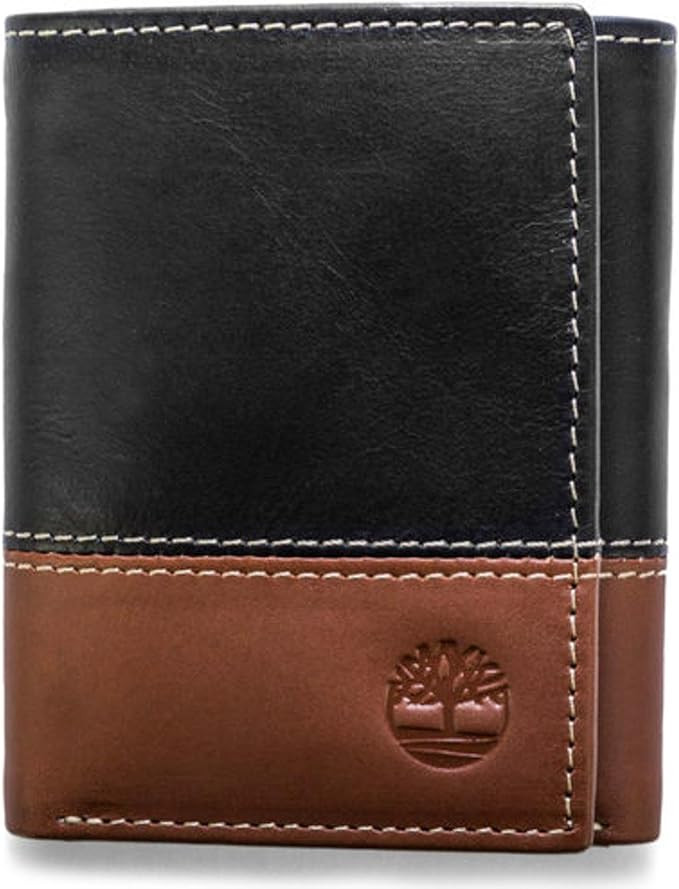 Timberland Men's Leather Trifold Wallet with ID Window | Amazon (US)