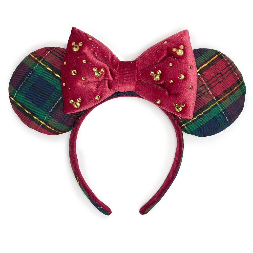 Minnie Mouse Plaid Holiday Ear Headband for Adults | Disney Store | Disney Store