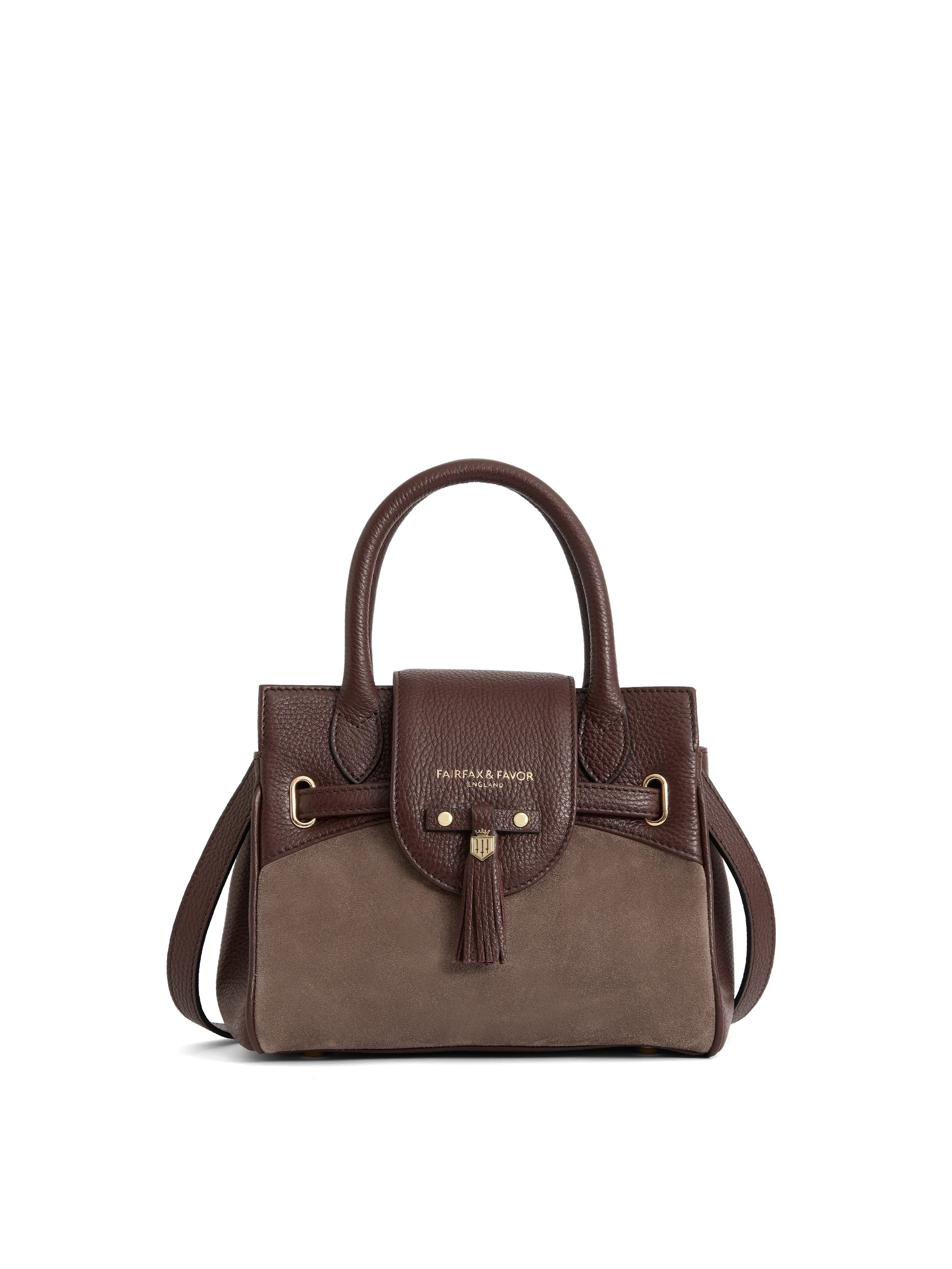Mini Windsor - Port and Deep Taupe Suede (Stockist Exclusive) | Fairfax & Favor (UK)