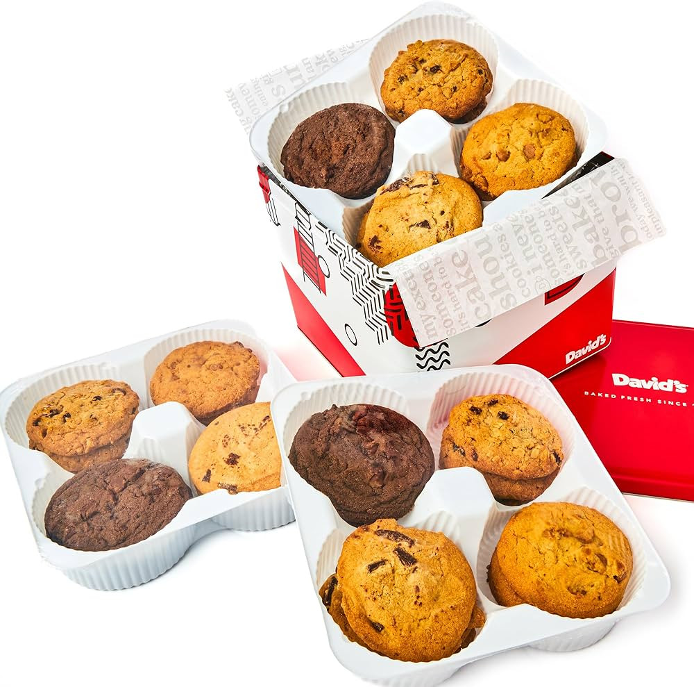 David's Cookies Assorted Cookies Tin Party Pack - 3Lbs | Fresh-Baked Handmade With Premium Ingred... | Amazon (US)