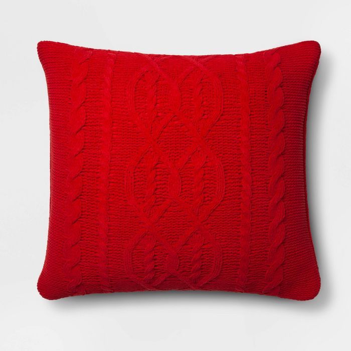 Cable Knit Chenille Throw Pillow - Threshold™ | Target