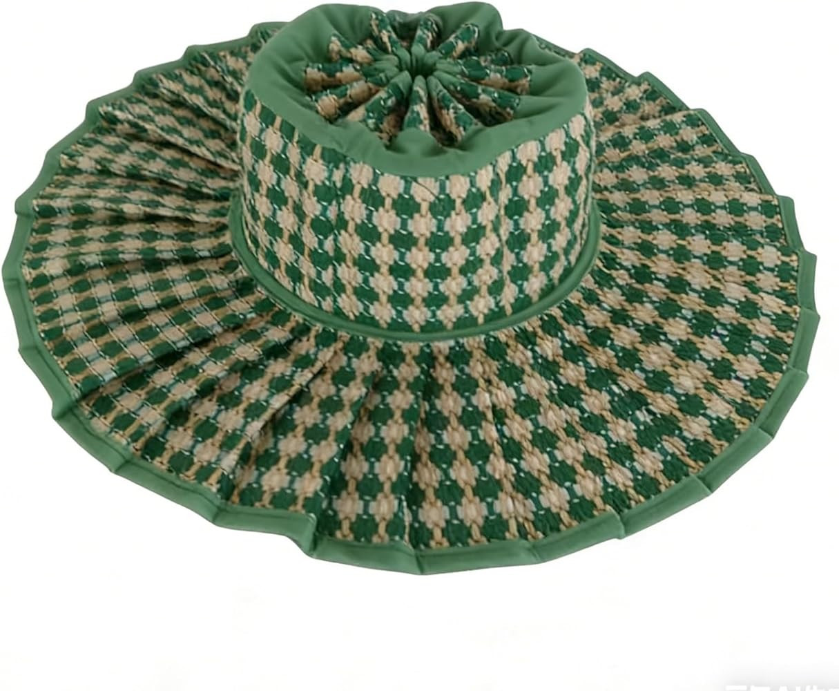 Lorna Murray Hat Pleated Sun Hat Straw Reversible Women, Wide Brim Foldable Casual Outdoor Pleate... | Amazon (US)