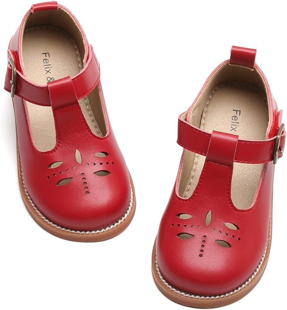 Felix & Flora Toddler Little Girl Mary Jane Dress Shoes - Ballet Flats for Easter Flower Girl Par... | Amazon (US)