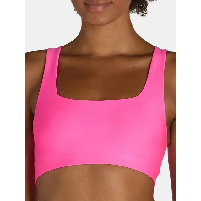 No Boundaries Wire-Free Bonded Square Neck Bra, Sizes XS to XXXL | Walmart (US)