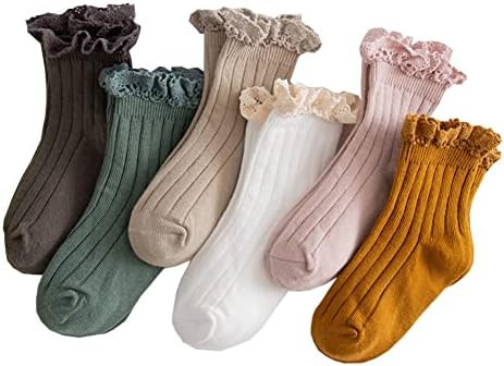 Little Girls Vintage Ruffle Ankle Lace Socks Toddler Girl Boot Socks | Amazon (US)