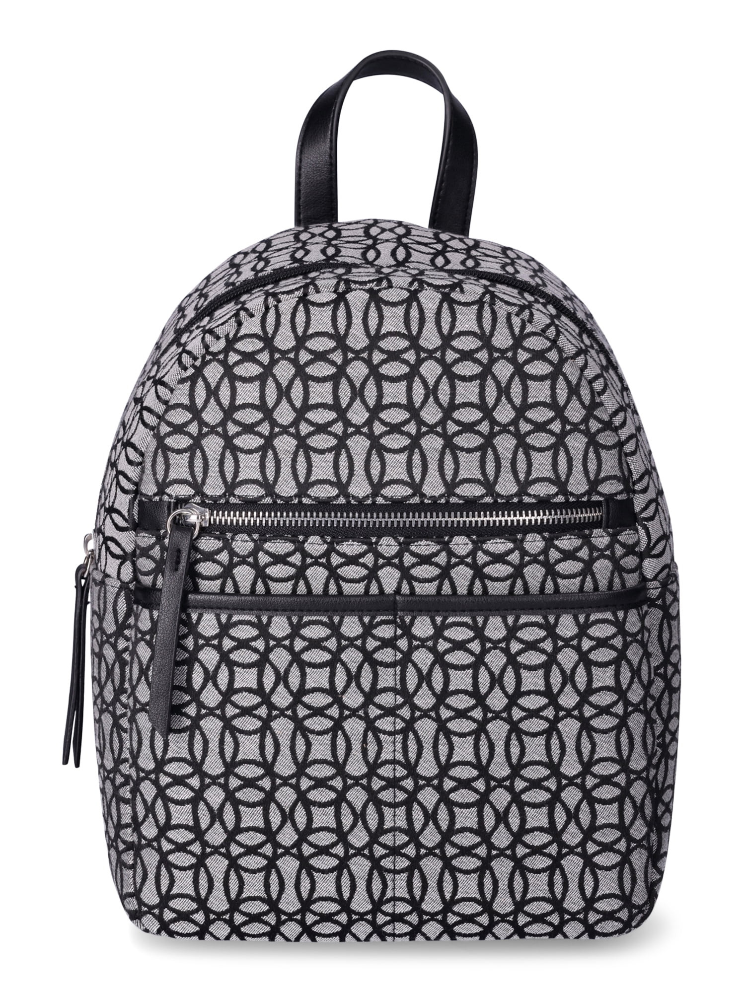 Time and Tru Women's Kyle Backpack, Black/Beige Jacquard | Walmart (US)