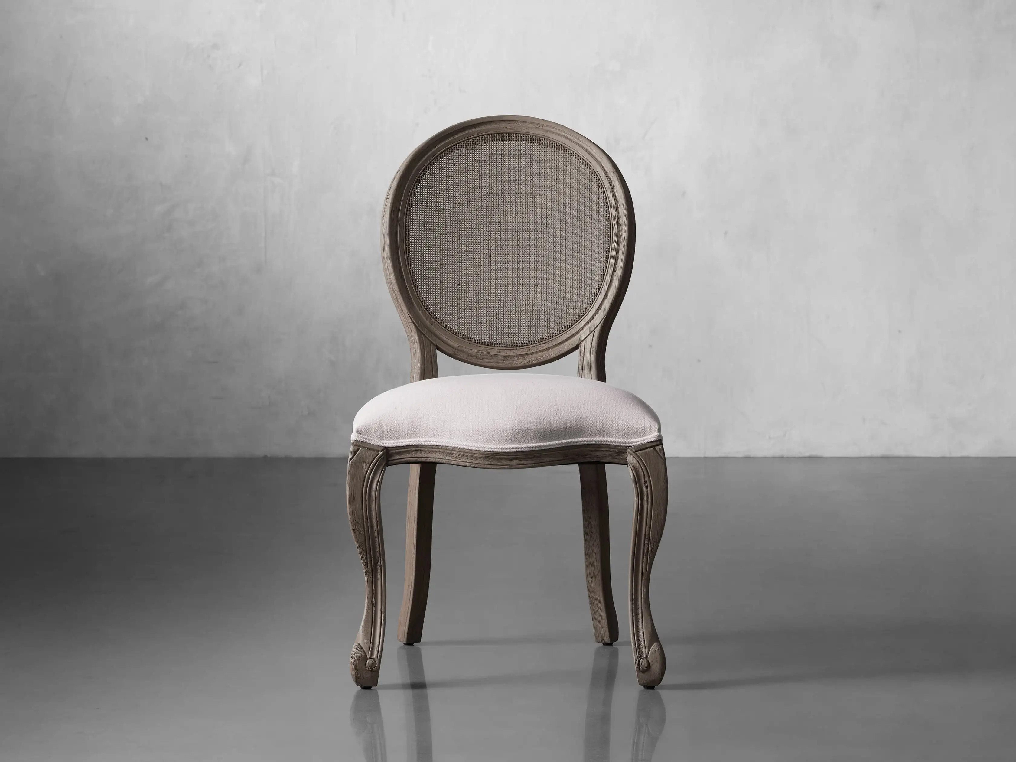Margot Cane Back Dining Chair in Stone Vintage | Arhaus
