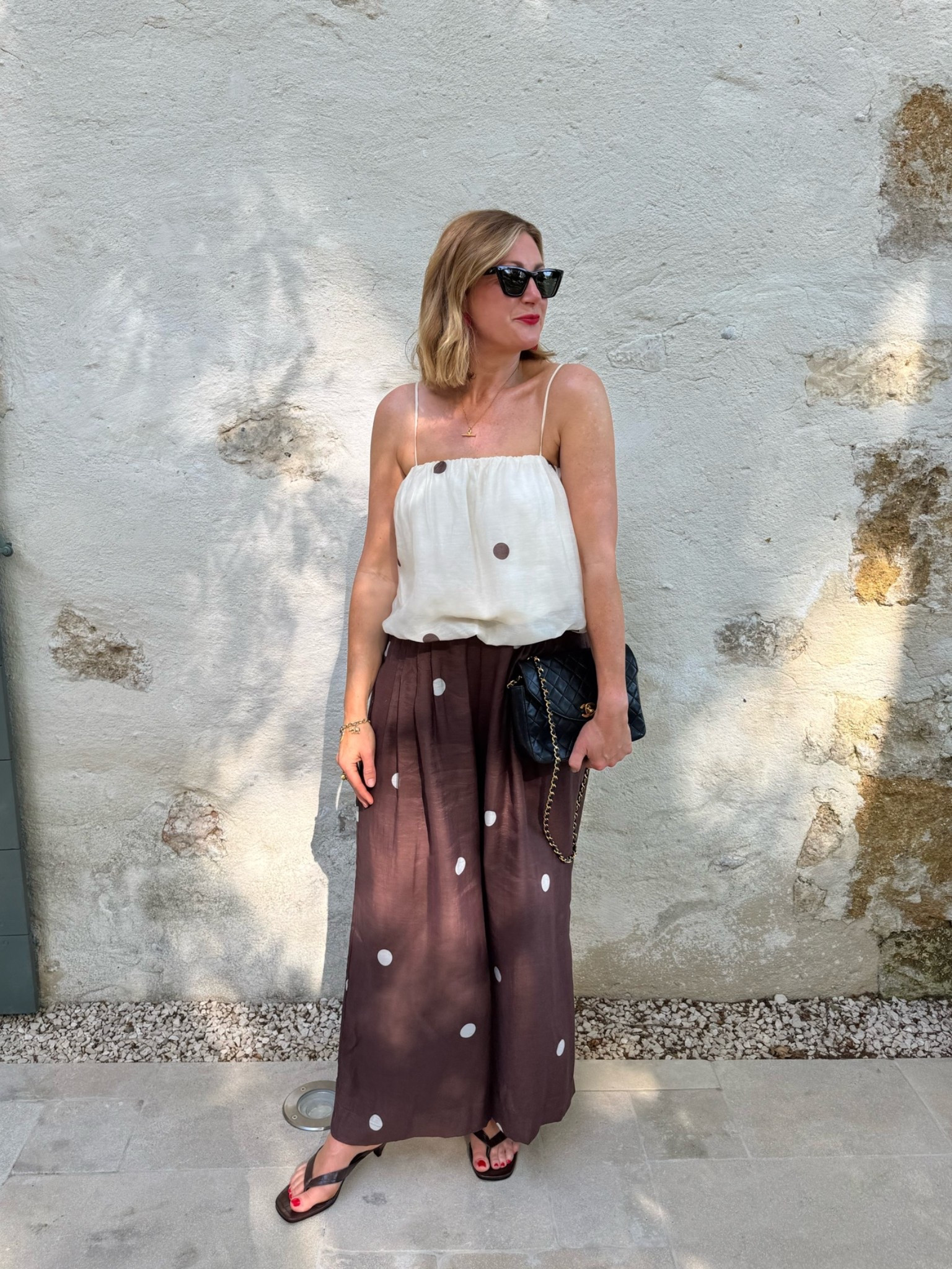 Polka dot coord
Brown spot trousers 
Bandeau top
George at Asda
Summer outfit

#LTKsummer #LTKuk #LTKeurope