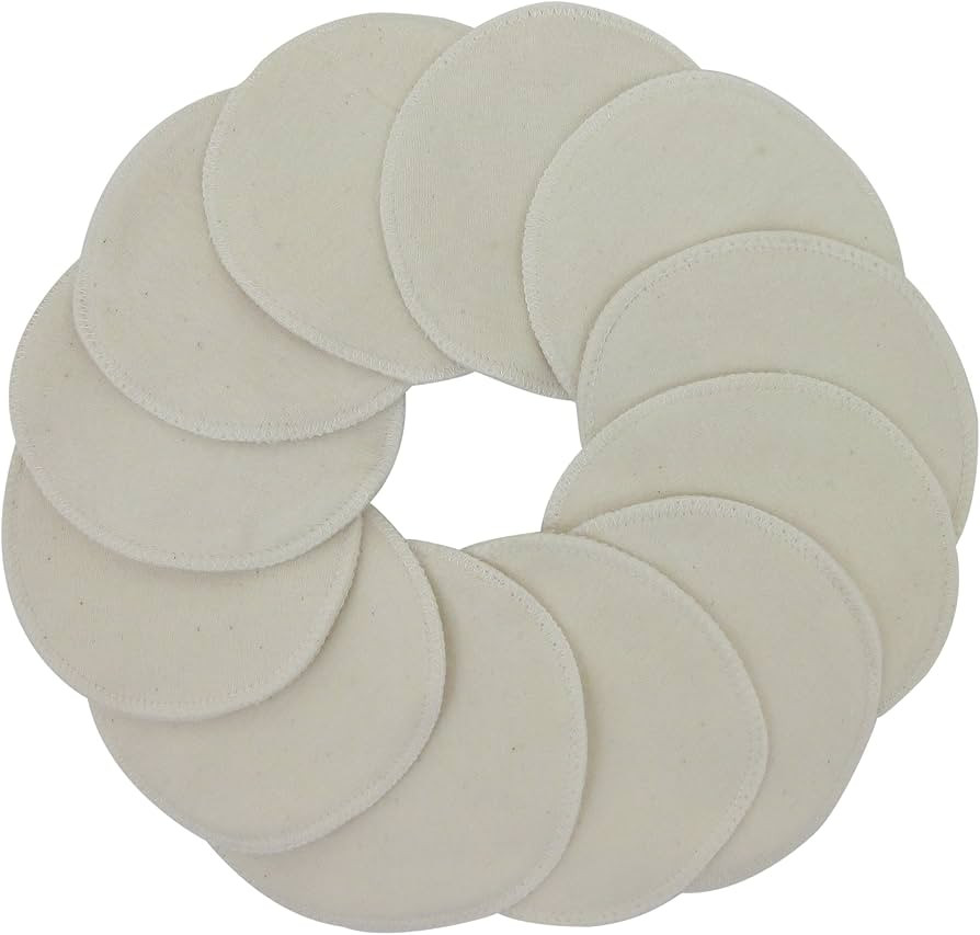 TL Care Twin Pack Nursing Pads Made with Organic Cotton, Natural Color, 12 Count | Amazon (US)