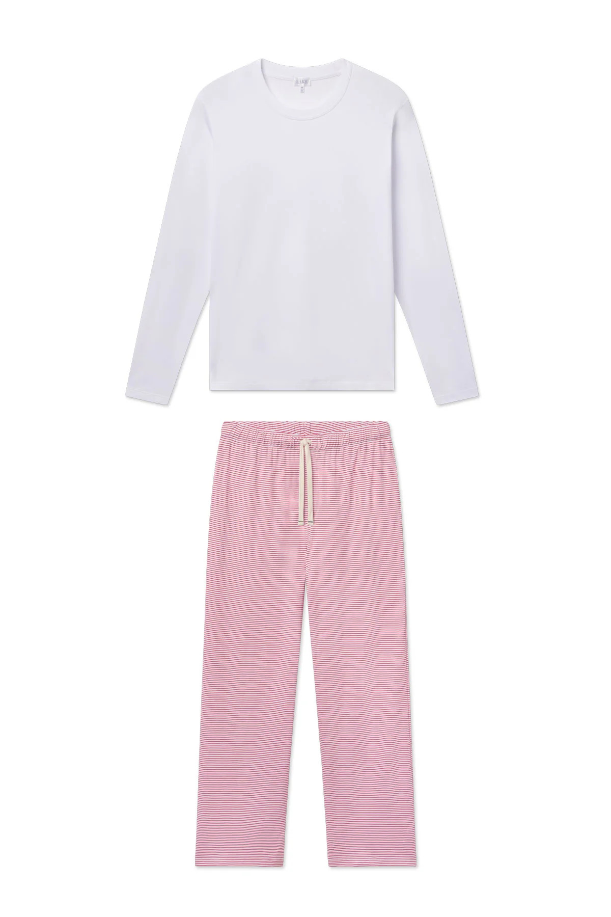 Men's Pima Sleep Long-Long Set in Classic Red | Lake Pajamas