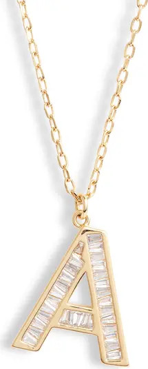 Cubic Zirconia Initial Pendant Necklace | Nordstrom