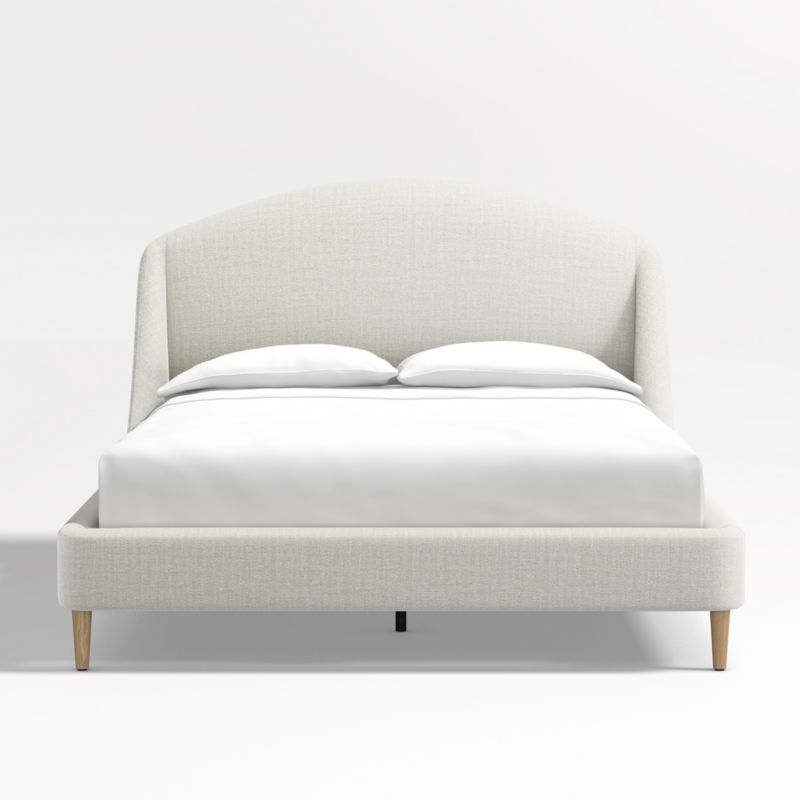 Lafayette Natural Upholstered Bed without Footboard | Crate and Barrel | Crate & Barrel