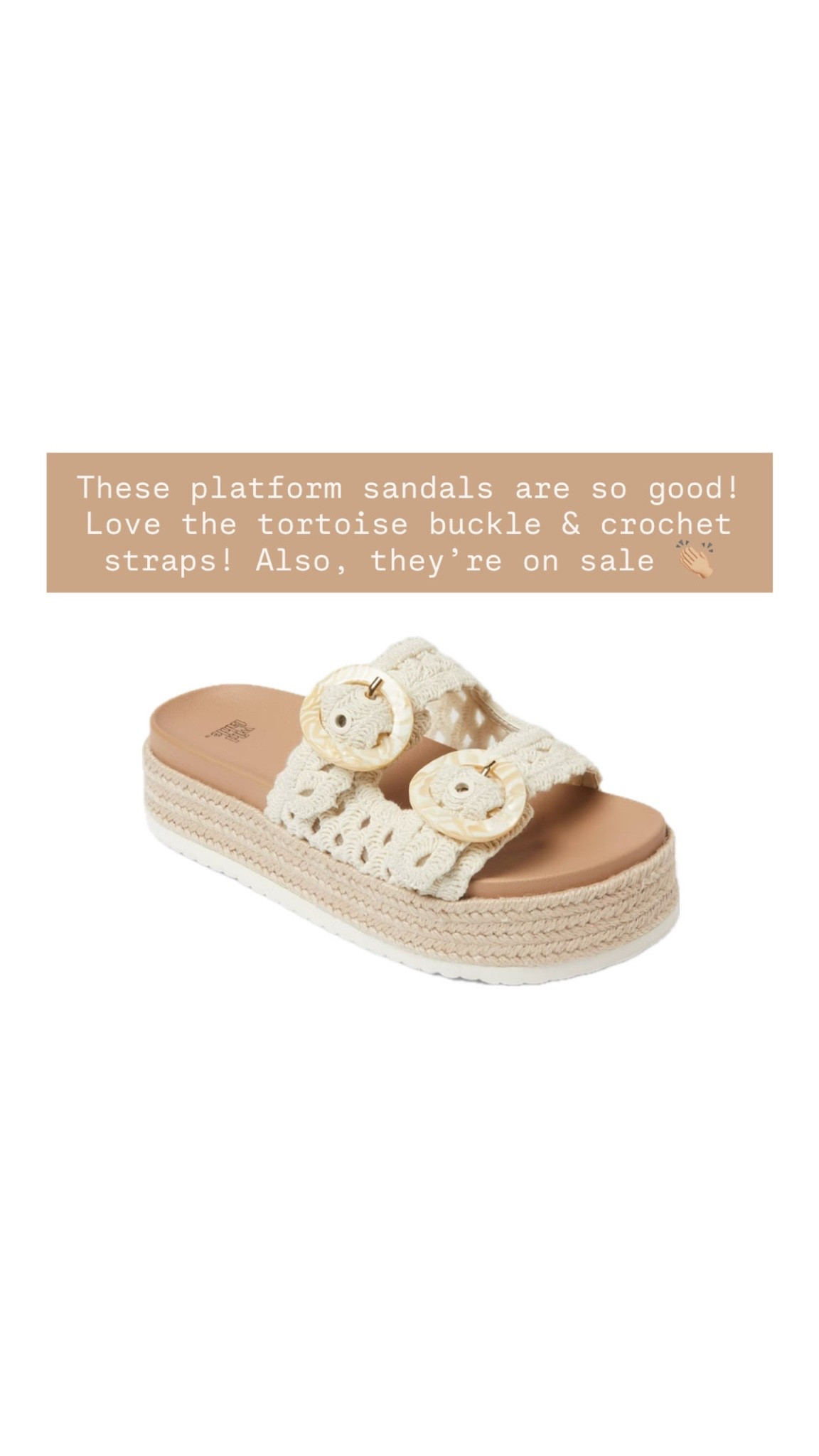 These platform sandals are so cute! They’d be perfect for vacation! Grab them while they’re on sale!

Loverly Grey, Target find, Target fashion, platform sandals, sale alert

#LTKootd #LTKSeasonal #LTKSaleAlert