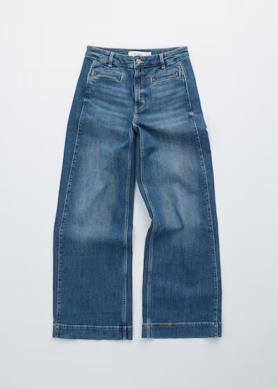 Regular Wide-Leg Jeans - Mid Blue Wash - & Other Stories - & Other Stories GB | & Other Stories UK