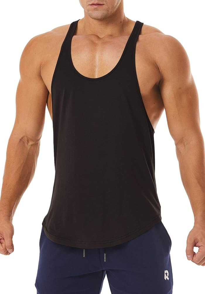 ROWILUX Men's Workout Quick Dry Soft Gym Bodybuilding Stringer Tank Tops | Amazon (US)
