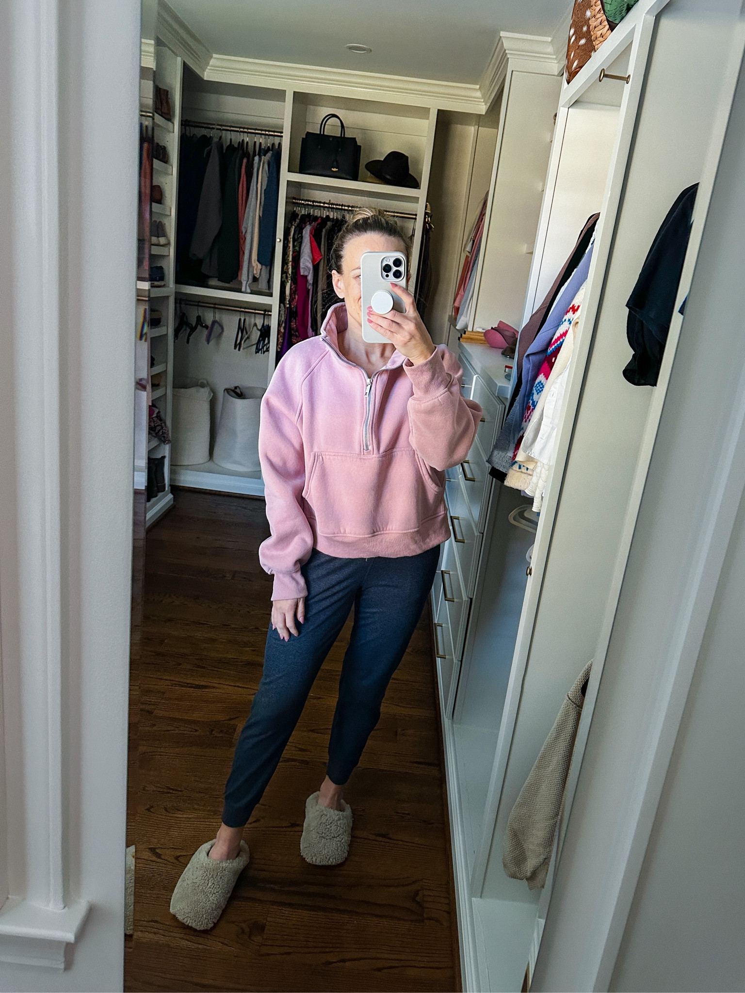 Cozy postpartum outfit. 

I have a small in the joggers and wore them during pregnancy too. They’re not stretched out! 🙌🏻

The slippers are a splurge but so perfect for spending so much time at home with a newborn. 

Linked the nursing bra I have on too  


#LTKbump #LTKSeasonal #LTKbaby