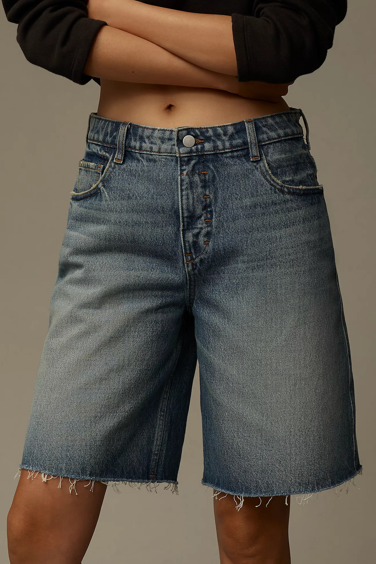 Pilcro Classic Bermuda Denim Shorts | Anthropologie (US)