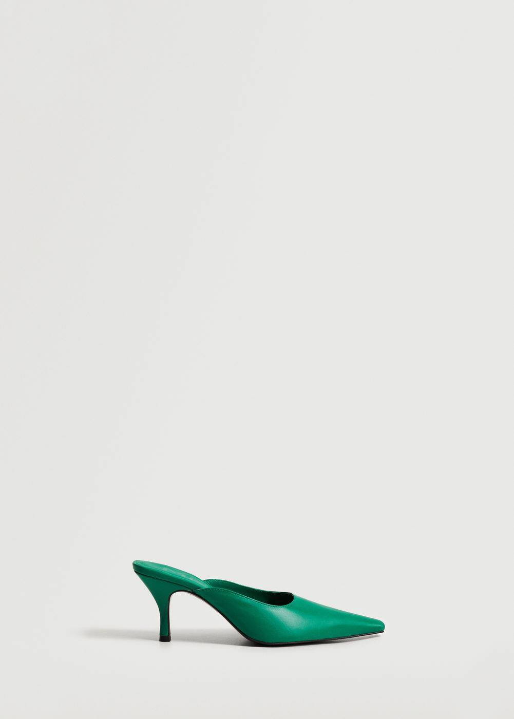 Sling back leather shoes -  Women | Mango USA | MANGO (US)