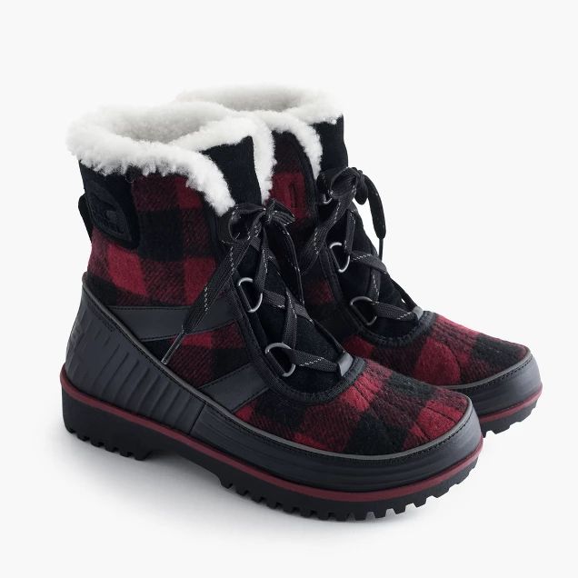 Women's Sorel® for J.Crew Tivoli™ boots in buffalo check | J.Crew US